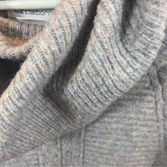 Liz Claiborne Cowl Neck Not Sweater Purple, Blue and Grey Size Medium - Picture 8 of 10